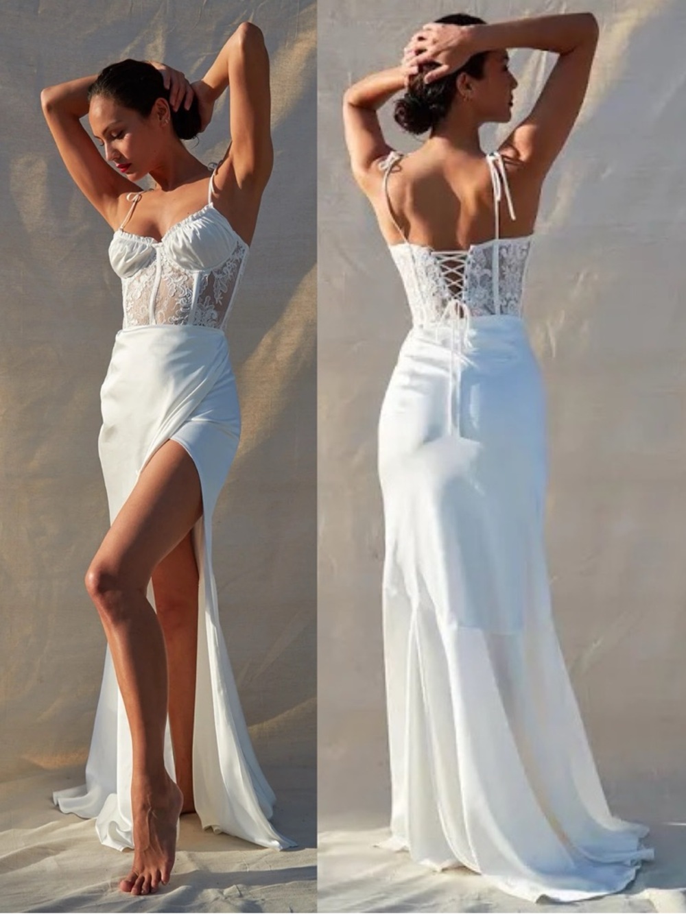 V. Chapman Calla Lily Two Piece Skirt Set White NEW with tags